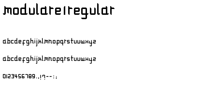 Modulare 1 Regular font